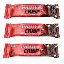 Kit 3 Barra de Proteina Protein Crisp Bar Brownie De Chocolate 45g Integral