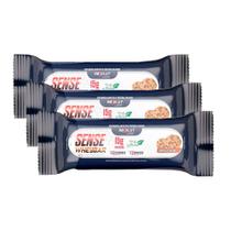 Kit 3 Barra de proteína Sense Whey Bar Absolut Nutrition Sabor Cookies 15g de Proteína Adoçado com Stevia 45g