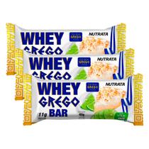 Kit 3 Barra de Proteína Whey Grego Bar Nutrata Sabor Torta de Limão com 11g de Proteína 40g Kit 3 Barra de Proteína Whey Grego Bar Nutrata Sabor Torta de Limão com 11g de Proteína 40g