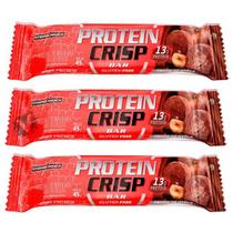 Kit 3 Barra Protein Crisp Bar Trufa De Avelã Unidade 45g Integralmedica