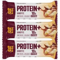 Kit 3 Barra Protein + Sabor Banoffee 50G Banana Brasil