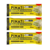 Kit 3 Barra Simple Whey Protein 10G Pistache Pinati