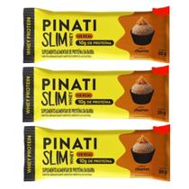 Kit 3 barra slim whey sabor churros 35g pinati