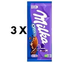 Kit 3 Barras de Chocolate MILKA Oreo 100g Cada