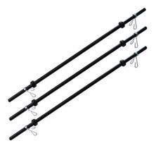 Kit 3 Barras Para Body Pump Musculação Academia + Presilhas