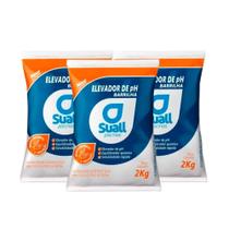 Kit 3 barrilha elevador de ph+ 2kg cada