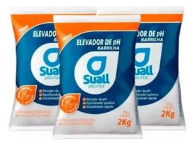 Kit 3 Barrilha Elevador De Ph Para Piscinas Suall Kit 3 Barrilha Elevador De Ph Para Piscinas Suall