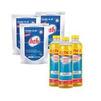 Kit 3 Barrilha Hth + 3 Clarificante Genco Auxiliar De Tratamento Kit 3 Barrilha Hth + 3 Clarificante Genco Auxiliar De Tratamento