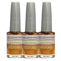 Kit 3 Base Endurecedora Casco Cavalo 8Ml - Trop Care