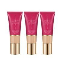 Kit 3 Base Líquida Cor 05 Niina Secrets Hidra Glow Eudora Média Cobertura 30ml