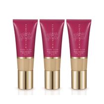 Kit 3 Base Líquida Eudora Niina Secrets Hidra Glow Cor 25 Média Cobertura 30ml