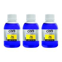 Kit 3 Base para Unhas Top Coat 100ml - Cora