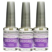Kit 3 Base Regeneradora Casco Cavalo 8Ml - Trop Care
