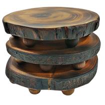 Kit 3 Base Rústica Verniz Fosco Pezinho 18x17,5 a 17x15,5cm