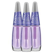 Kit 3 Base Verniz Extra Brilho Cobertura Espelhada Impala