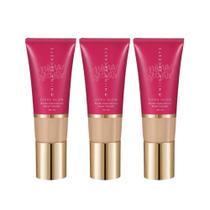 Kit 3 Bases Líquida Cor 13 Niina Secrets Hidra Glow Eudora Média Cobertura 30ml