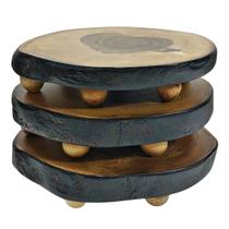 Kit 3 Bases Rústicas Multiuso Madeira Pezinhos 17 a 19cm Kit 3 Bases Rústicas Multiuso Madeira Pezinhos 17 a 19cm