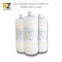 Kit 3 Bases Sabonete Líquido Pronta Hipoalergênica Perolada p/ Sabonete e Shampoo - Quimiz V&ampG - 1Litro