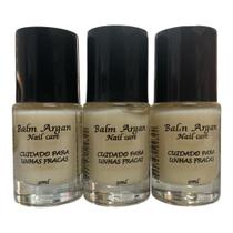Kit 3 Bases Tratamento Para Unhas Fracas Balm Argan Kit 3 Bases Tratamento Para Unhas Fracas Balm Argan