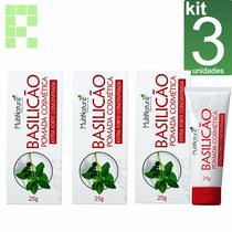 KIT 3 Basilicão Extra Forte 25g Pomada Cosmética MultiNature, alívio da dor e hematomas, previne acner e furúnculos