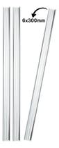 Kit 3 Bastões Agitadores 6x300mm Vidro Maciço Ponta Lapidada Kit 3 Bastões Agitadores 6x300mm Vidro Maciço Ponta Lapidada