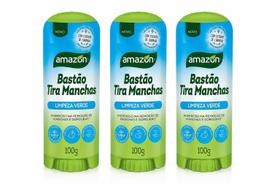 Kit 3 Bastões Tira Manchas Amazon - 100g cada Kit 3 Bastões Tira Manchas Amazon - 100g cada