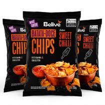 Kit 3 Batata Doce Chips Sweet Chilli s/ Glúten BELIVE 50g Kit 3 Batata Doce Chips Sweet Chilli s/ Glúten BELIVE 50g