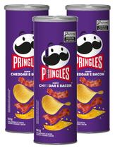 kit 3 Batata Pringles Sabor Cheddar e Bacon Kelloggs 105G