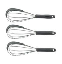 Kit 3 Batedores Manual Tramontina Moldê Inox Cabo Silicone
