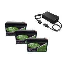 Kit 3 Bateria 12v 15ah e Carregador 36v Bike Elétrica
