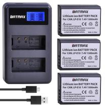 Kit 3 Bateria LP-E10 Batmax Com Carregador Duplo