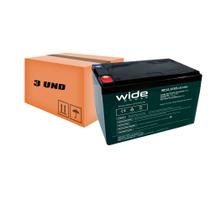Kit 3 Baterias 12v 15ah Ciclo Profundo Para Bike Elétrica