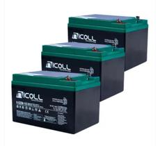Kit 3 baterias 12v 16ah ciclo profundo Kit 3 baterias 12v 16ah ciclo profundo