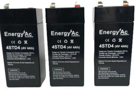Kit 3 Baterias 4v 4ah para Balanças , relogio de pontos e automação.