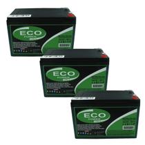 Kit 3 Baterias Estacionárias Eco Power 16AH 12V VRLA AGM Ciclo Profundo Bike Elétrica Patinete Nobre Kit 3 Baterias Estacionárias Eco Power 16AH 12V VRLA AGM Ciclo Profundo Bike Elétrica Patinete Nobre