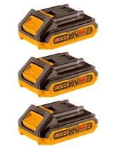 Kit 3 Baterias Lithium-ion 2.0 Amper 20v Max 37Wh P20s Ingco
