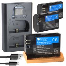 Kit 3 Baterias MemoryTec LP-E6NH PRO + Carregador Duplo compatível com Canon EOS R5 R6 R7 R5C R6 Mark II 90D 80D 70D 6D