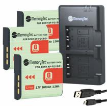 Kit 3 Baterias NP-BG1/FG1 MemoryTec + Carregador Duplo Compatível com Sony H3 H7 H9 H10 H20 H50 H55 H70 H90 HX5 HX7 HX9 Kit 3 Baterias NP-BG1/FG1 MemoryTec + Carregador Duplo Compatível com Sony H3 H7 H9 H10 H20 H50 H55 H70 H90 HX5 HX7 HX9