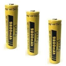 Kit 3 Baterias Recarregáveis JYX 18650 9800mAh 3.7V-4.2V de Alta Capacidade