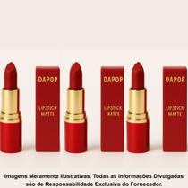 Kit 3 Batom Em Bala Lipstick Matte Cor 4 - Dapop