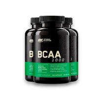 Kit 3 BCAA 1000 Optimum Nutrition 200 Cápsulas
