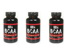 Kit 3 Bcaa Ultra Concentrado 3000mg 120cápsulas - King Earth