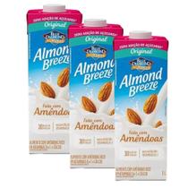 Kit 3 Bebida De Amêndoa Original Sem Adição De Açúcar Almond Breeze 1l