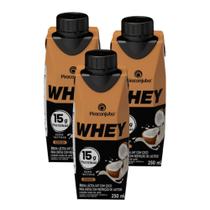 Kit 3 Bebida Láctea Piracanjuba Whey Zero Lactose com 15g de Proteína Coco 250ml