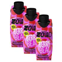 Kit 3 Bebida Láctea Pirancanjuba ZQuad Berry Beat Sabor Morango com 10g de Proteína 250ml Kit 3 Bebida Láctea Pirancanjuba ZQuad Berry Beat Sabor Morango com 10g de Proteína 250ml