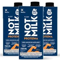 Kit 3 Bebida Vegetal 26g Proteína NOTMILK S/ Gluten 750ml Kit 3 Bebida Vegetal 26g Proteína NOTMILK S/ Gluten 750ml