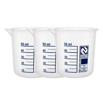Kit 3 Becker Nalgon 50ml Polipropileno Autoclavável Graduado