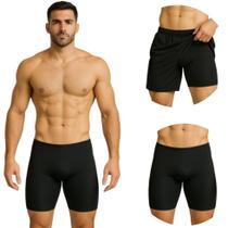 Kit 3 Bermuda Anágua Masculina Estilo Ciclista Conforto Para Usar Por Baixo Academia Forro Treino