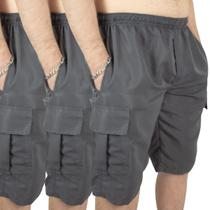 Kit 3 Bermuda Cargo Masculina de Tactel G5 ao G8 Short Plus Size Kit 3 Bermuda Cargo Masculina de Tactel G5 ao G8 Short Plus Size