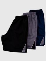 Kit 3 Bermuda D Bell Outlet Fashion Tactel Lisa Masculina